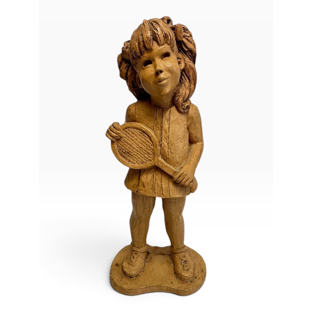 HTF Vintage Lee Burtin Originals Tennis Girl Figurine Sculpture Signed Art